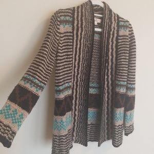 Patterned Heavy Cardigan Pink Republic
